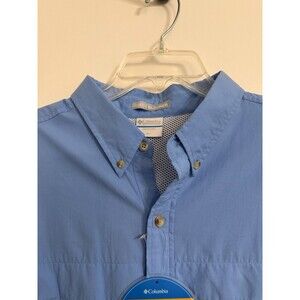 Columbia NWT PFG Shirt Men's XL Blue Long Sleeve Insect Blocker OmniShade